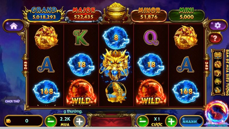 Giao diện nổ hũ Kho Báu Tứ Linh đậm chất Á Đông